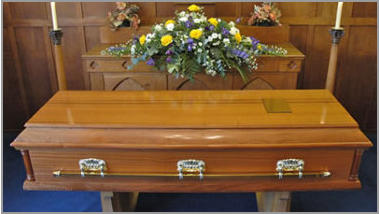 The Stretton coffin - veneered oak