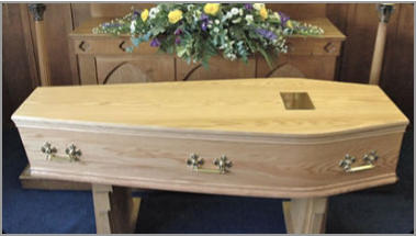 The Cardinal coffin - solid oak or mahogany